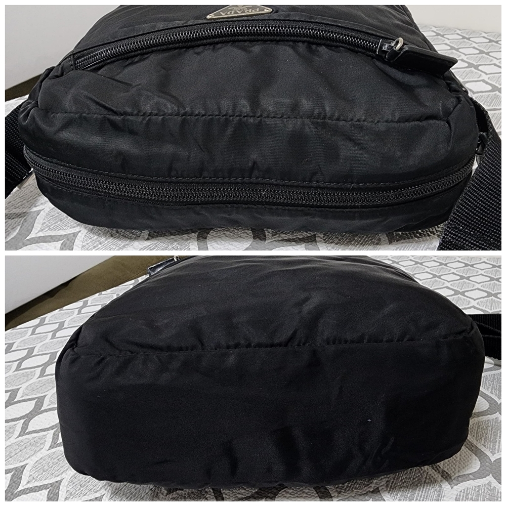 Prada Tessuto Messenger/Crossbody Bag Black - Picture 13 of 16